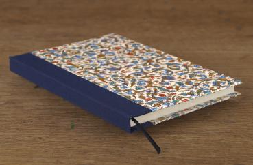 Preview: Blank A5 book "Medicea", blue bordeaux, unlined book